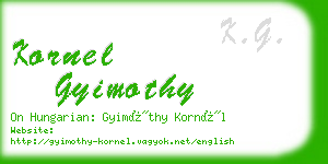 kornel gyimothy business card